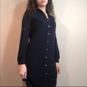 T-Shirt esque button up dress